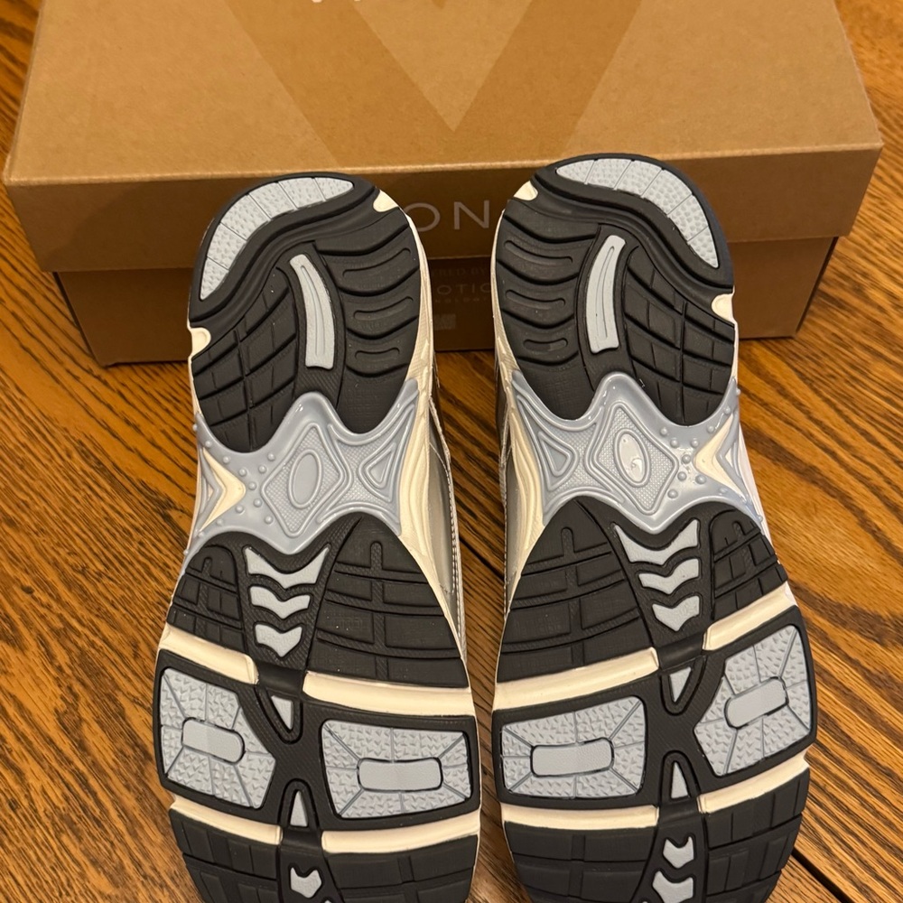 Vionic Women's Metallic Silver and White Sneakers slip on mules. - Picture 3 of 6